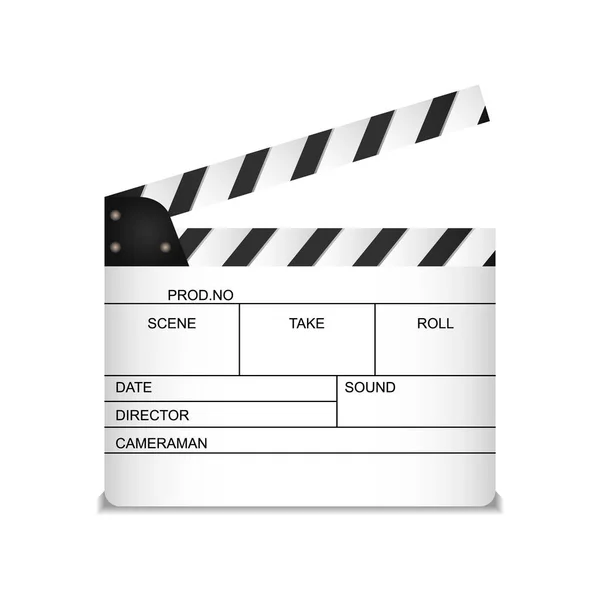 Imagem Vetorial Placa Branca Para Dublagem Filme — Vetor de Stock