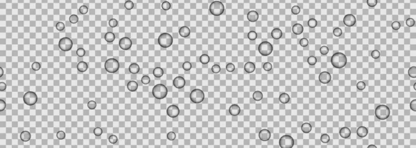 Vektorový Obraz Realistických Vzduchových Bublin Průhledném Pozadí — Stockový vektor