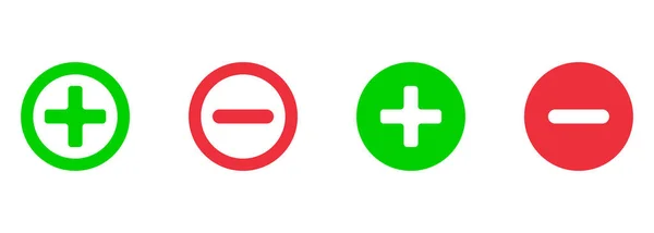 Matematiksel sembollerin vektör kümesi - artı ve eksi