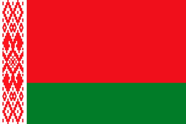 Vektorový Realistický Obraz Vlajky Běloruska — Stockový vektor