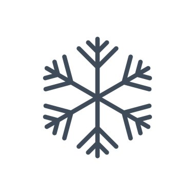 Altıgen şeklinde mavi kar tanesinin vektör simgesi