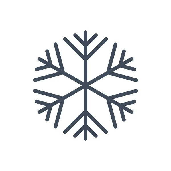 Icono Vectorial Copos Nieve Azules Forma Círculo — Vector de stock