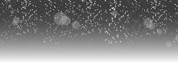 矢量现实降雪与在透明背景上的耀斑 — 图库矢量图片