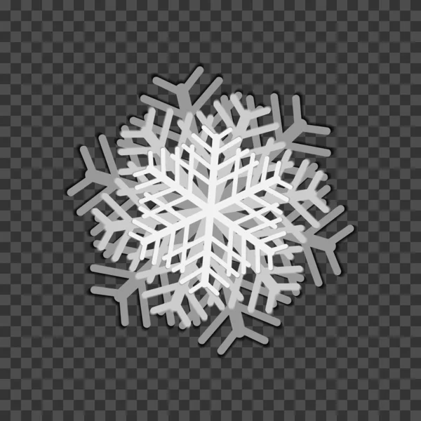 Vector Icon Snowflakes Isometric Style Transparent Background — Stock Vector