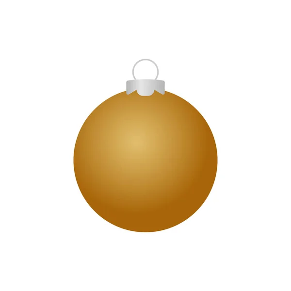 Gerçekçi altın noel balosunun vektör görüntüsü