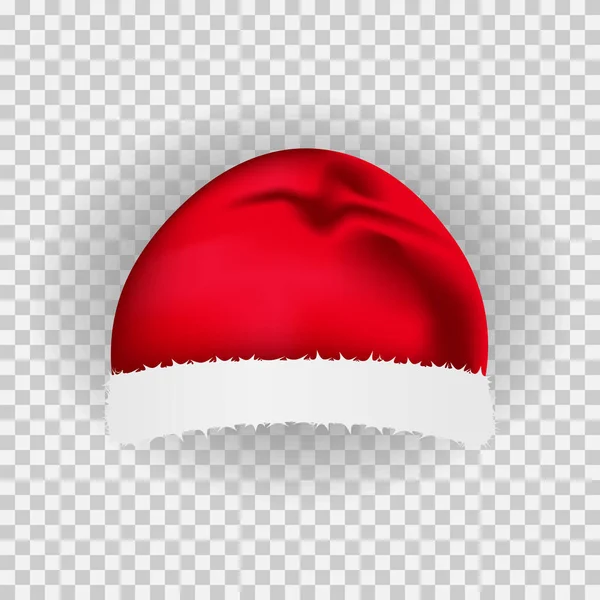 Vector Imagen Realista Sombrero Navidad Sin Pompón — Vector de stock