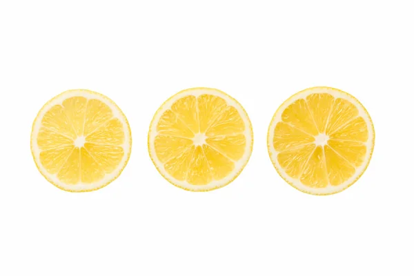 Lemon White Background Isolated Flat Lay — Stock Photo, Image