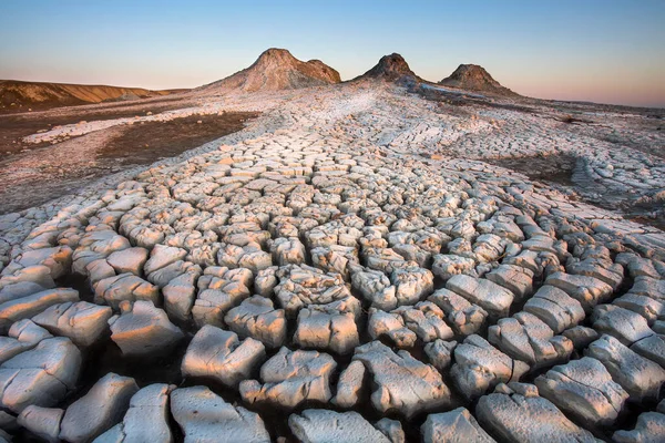 Vulcões Lama Ativos Deserto Gobustan Azerbaijão — Fotografia de Stock