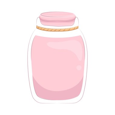 Reçel kavanozu, tatlı, meyve bazlı konservelerle dolu cam bir kaptır. İçindekileri taze ve lezzetli tutmak için sıkıca kapatılır..