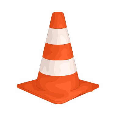 A traffic cone is a bright, cone-shaped marker used to guide or redirect traffic safely.
