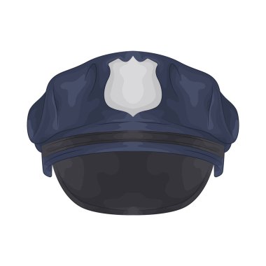 A police hat is part of the standard uniform, symbolizing authority and professionalism.