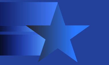 Blue star with motion blur effect on dark blue background
