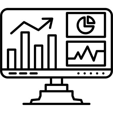 veri analizi. Web simgesi basit tasarım