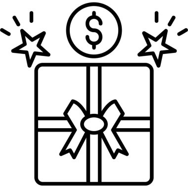 Hediye. Web simgesi basit tasarım