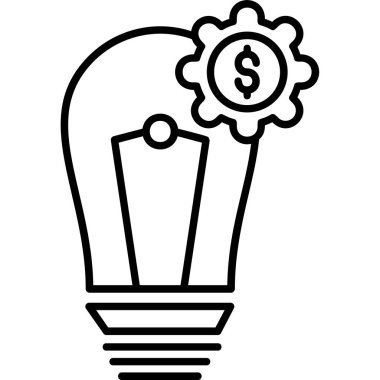 Bir fikrim var. Web simgesi basit illüstrasyon