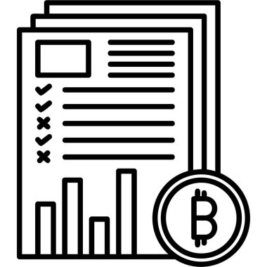 Bitcoin kripto para birimi simgesi, özet biçimi