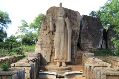 Aukana Buda'nın ayakta Kekirawa Sri Lanka yakınındaki Buda heykeli