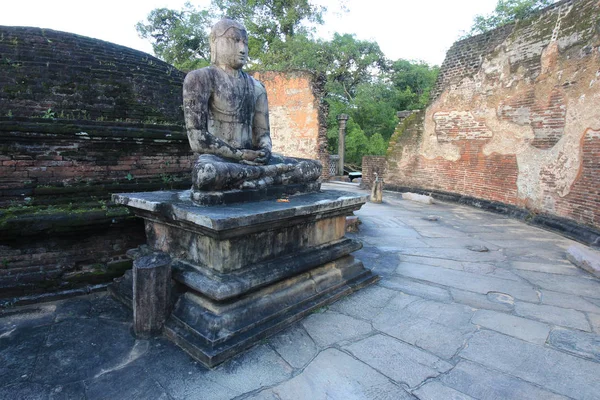 Medytuje Posąg Buddy Polonnaruwa Vatadage Polonnaruwa Sri Lanka — Zdjęcie stockowe