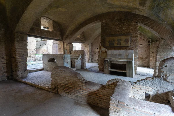 Ostia Antica Rom Italien Innenraum Des Caseggiato Del Termopolio Ein — Stockfoto