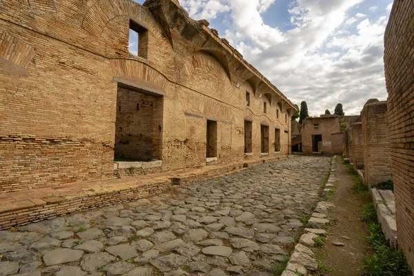 이탈리아 Italy Ostia 고고학 스트리트 — 스톡 사진