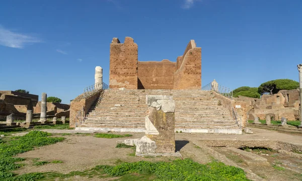 Ostia Antica Roma Italia Plaza Del Capitolio Del Foro —  Fotos de Stock