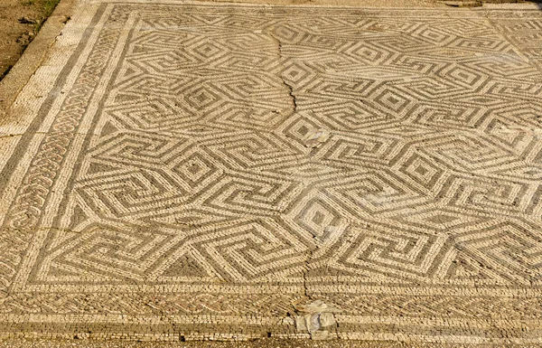 Ostia antica Roma, İtalya. Geometrik Roma İmparatorluğu mozaik taban