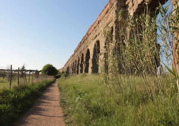 Romersk Akvedukt Aqua Claudia Parco Degli Acquedotti Public Park Rom — Stockfoto