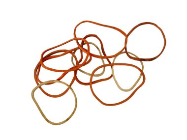 Ofis Malzemeleri ve Eserleri İçin Elastik Lastik Bantların Koleksiyonu