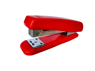 Belgeler için Parlak Kırmızı Zımba Ofisi Malzemesi