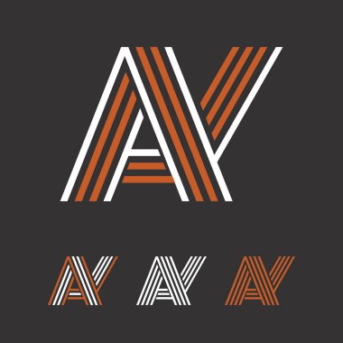 A ve Y başlangıç harfi yaratıcı logo şablonu