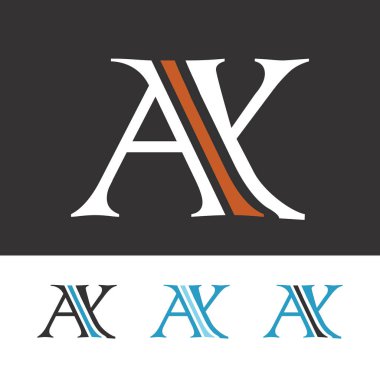 A ve Y başlangıç harfi yaratıcı logo şablonu
