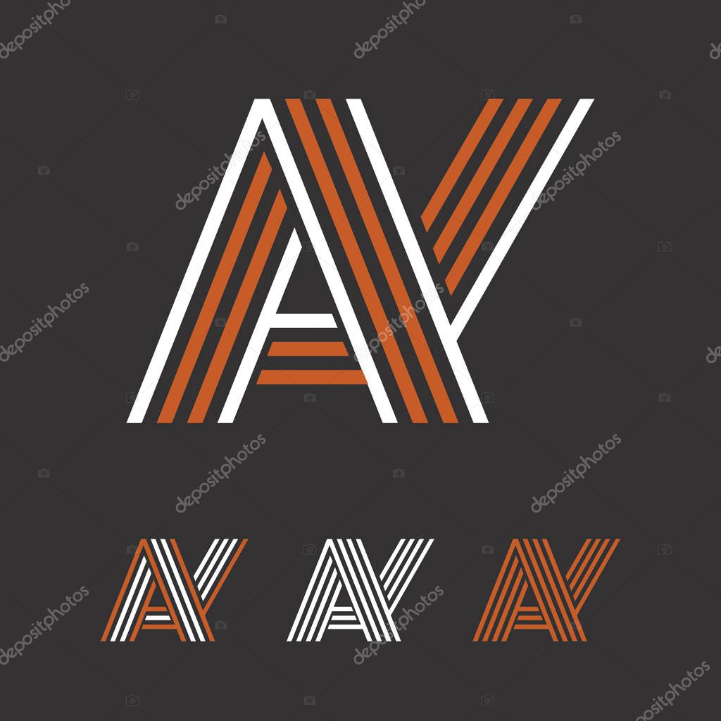 A and Y initial letters creative logo template