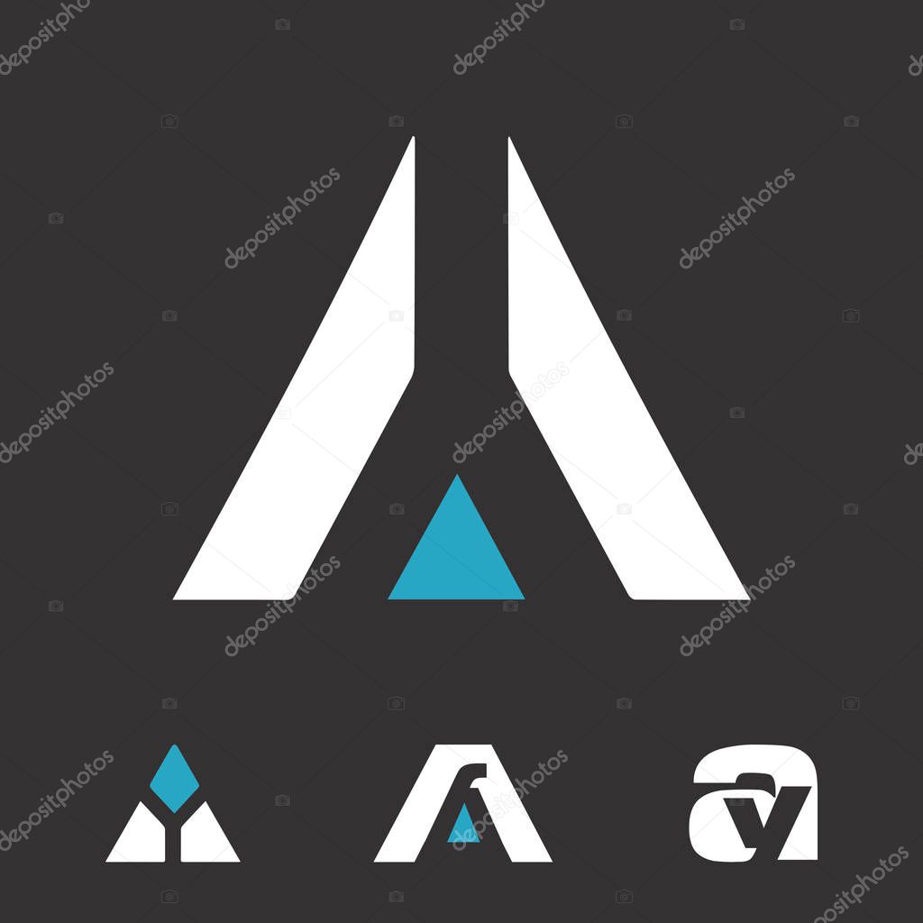 A and Y initial letters creative logo template