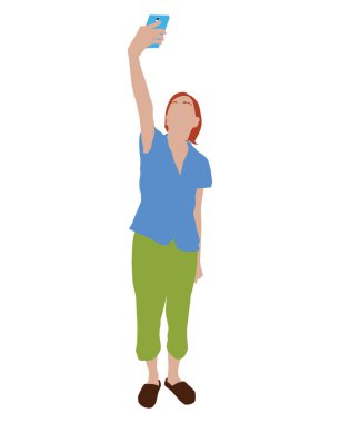 Gerçekçi düz renkli çizimi bir