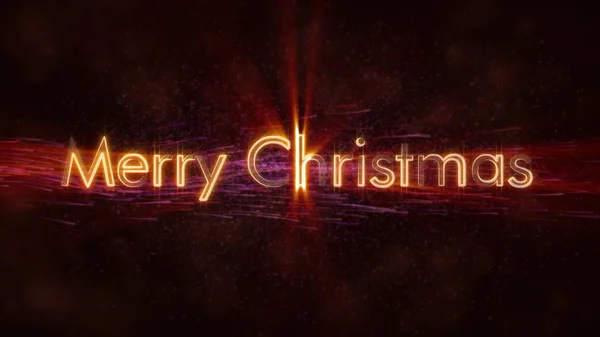 Merry Christmas Text Loop Animation Swirling Dust Flowing Lines Animation — стоковое фото