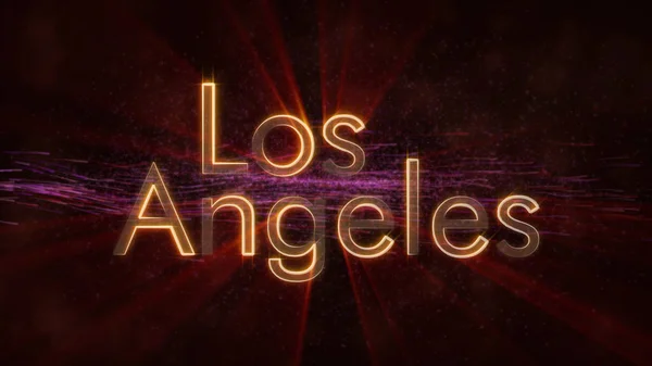 Λος Άντζελες Ηπα Πόλη Όνομα Κείμενο Animation Βρόχος Στην Άκρη — Φωτογραφία Αρχείου