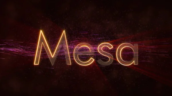 Mesa United States City Name Text Animation Rayons Brillants Boucle — Photo
