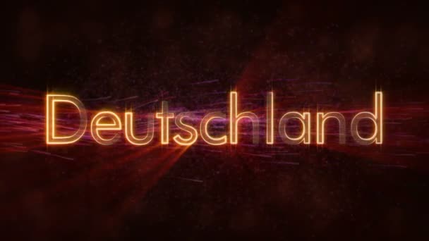 Německo Deutschland Země Název Přechod Mezi Anglicky Místní Jazykové Animace — Stock video