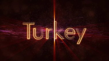 Hollanda - ülke adı metin ile dönen ve yıldız akan bir arka plan üzerinde bulunan parlak ışınları