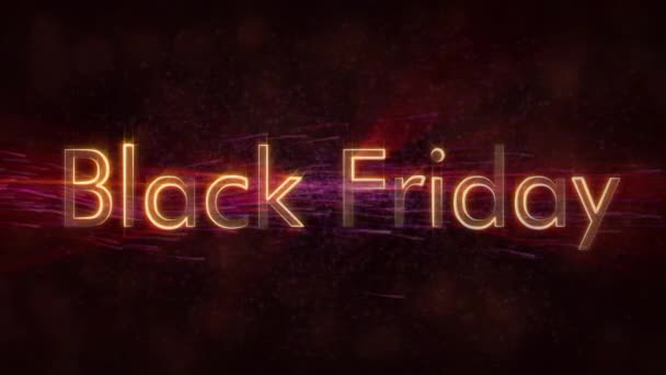 Black Friday Sale, con mensaje de oferta especial, loop video — Vídeos de Stock