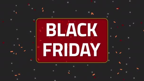 Black Friday Sale Animatie Met Maximaal Procent Donkere Achtergrond — Stockvideo