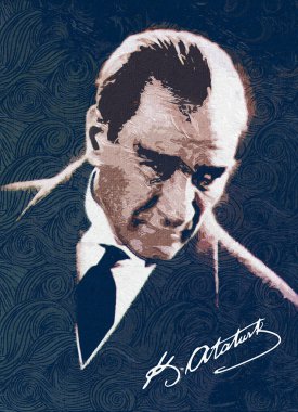 Mustafa Kemal Atatur 'un yağlı boya portresi
