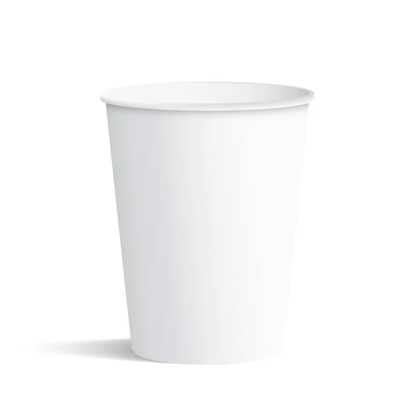 Modèle Tasse Papier Blanc — Image vectorielle