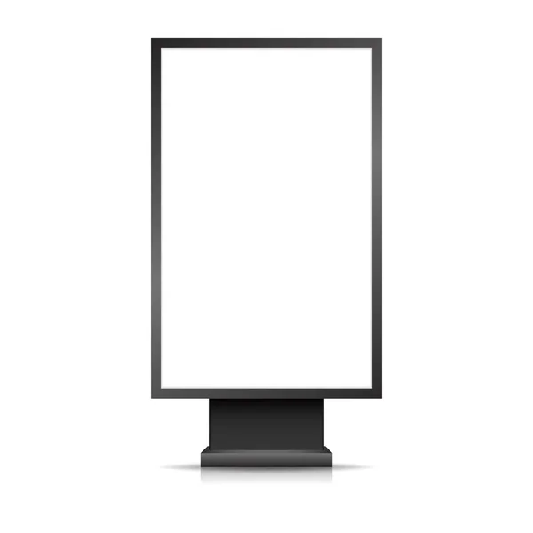 gerçekçi açık reklam afiş. yansıma ve gölge ile beyaz arka planda izole sokak ışık kutusu ekran mockup