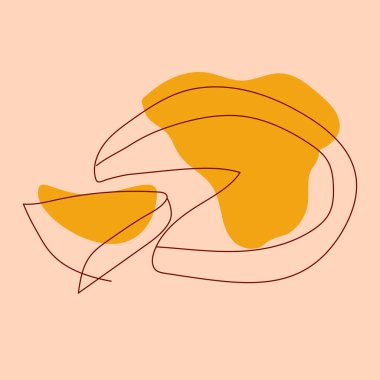 vector abstract background. hand drawn line art illustration with abstract shapes