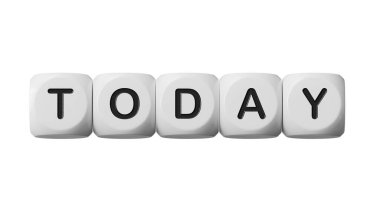 Bugün kelime ahşap arka plandan yapıldı. Bugünün işareti, güncel konsept. Takvim konsepti. Sözcük bugün ahşap dikteyle yazılmış. İş Konsepti 3D görüntüleme ve kırpma yolu için Yeşil Ekran 'da canlandırma.