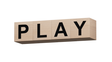 Kelime oyunu konsepti. Minimalist Soyut Tasarım. Tahta küpleri kapatın, Business Concept. Şeffaf arkaplan içeren PNG dosyalarını destekler.