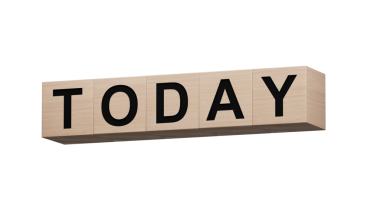 Bugün kelime ahşap arka plandan yapıldı. Bugünün işareti, güncel konsept. Takvim konsepti. Sözcük bugün ahşap küplerle yazıldı. İş Konsepti. PNG dosyalarını şeffaf arkaplanlara aktarır.