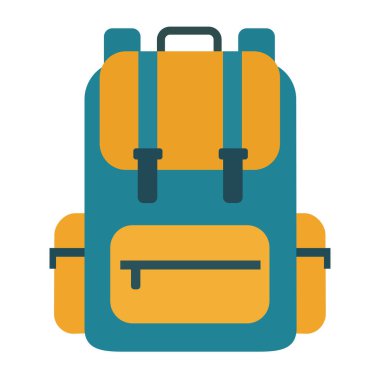 Bir Yürüyüş sırt çantası vektör çizimi macera, seyahat ve açık hava teçhizatı