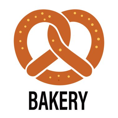 Tuzlu kraker logosu, klasik bir aperatif, fırın, abur cubur markası ya da yemekle ilgili bir iş için ideal.